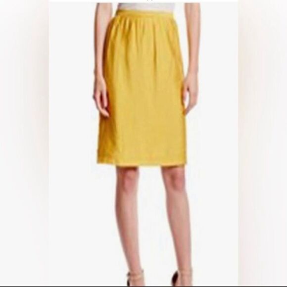 Anne Klein Women's Washed Duppioni Skirt size 10 - Picture 1 of 4